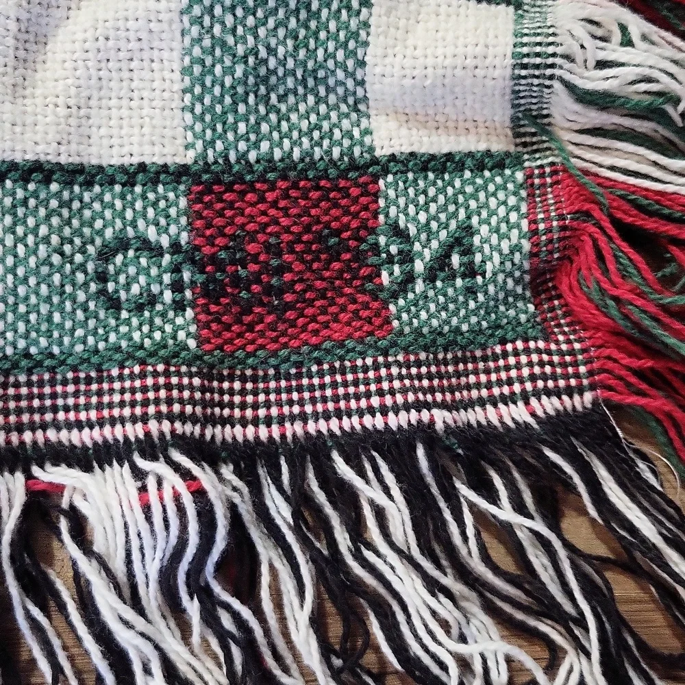 NOT A CREATURE WAS STIRRING Cat in Christmas Stocking Woven Blanket Throw